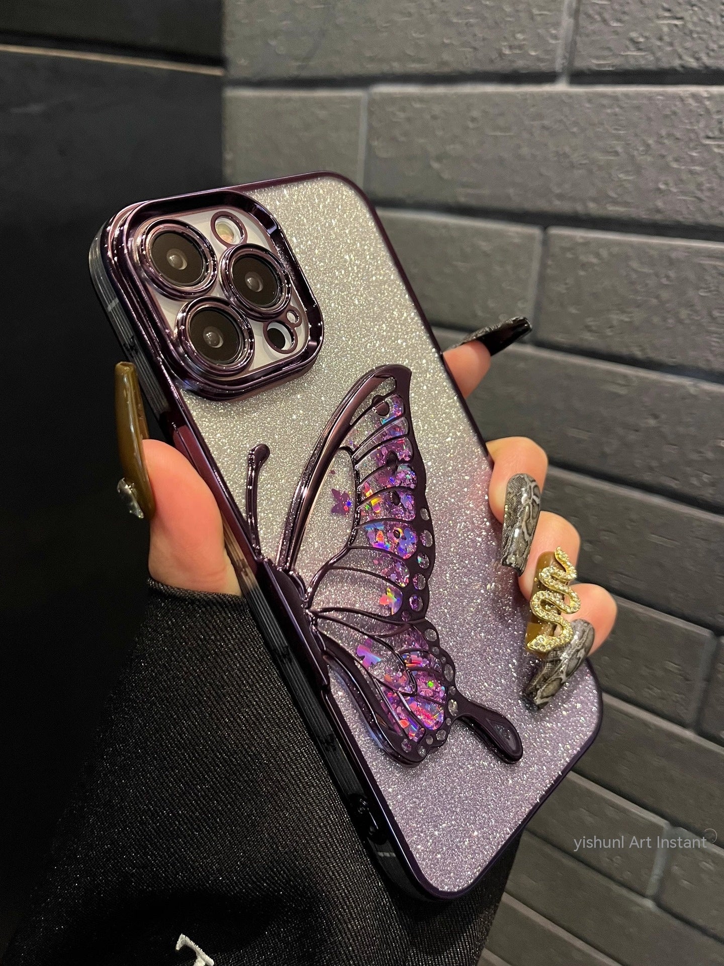 Glitter Butterfly Mobile Phone Case